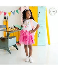 Girls' Raspberry Bow Tiered Tutu - Baby, Little Kid, Big Kid