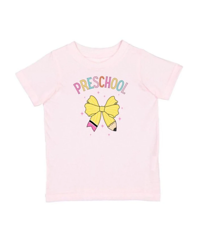 Girls' Preschool Pencil Bow Short Sleeve T-Shirt - Little Kid, Big Kid