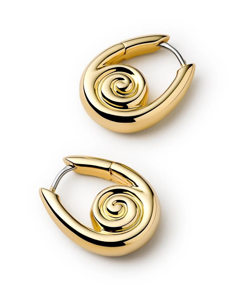 Gold Ariel Hoops Statement Earrings