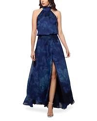 Aqua Chiffon Maxi Dress - Exclusive