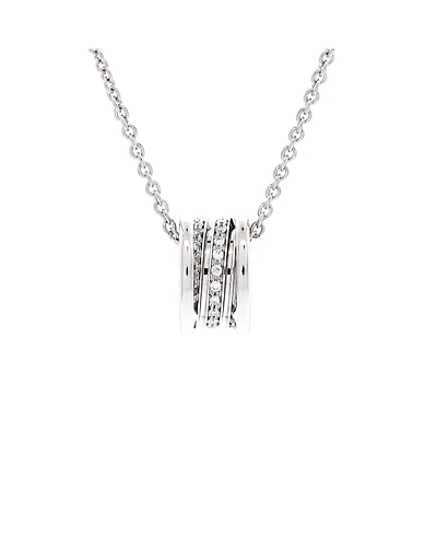 Pre-Owned Bvlgari B. Zero1 Pendant Necklace 18K White Gold with Diamonds