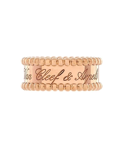 Pre-Owned Van Cleef & Arpels Perlee Signature Ring 18K Rose Gold