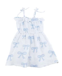 oh baby! Girls' Big Bows Harriet Ruffle Cinched Dress - Baby