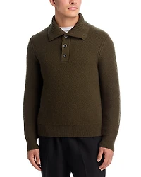 Vince Honeycomb Wool Long Sleeve Mock Neck Sweater