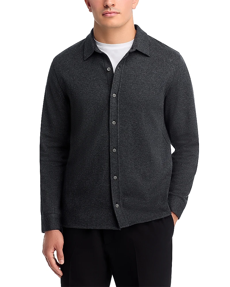 Vince Pinstripe Jacquard Long Sleeve Shirt