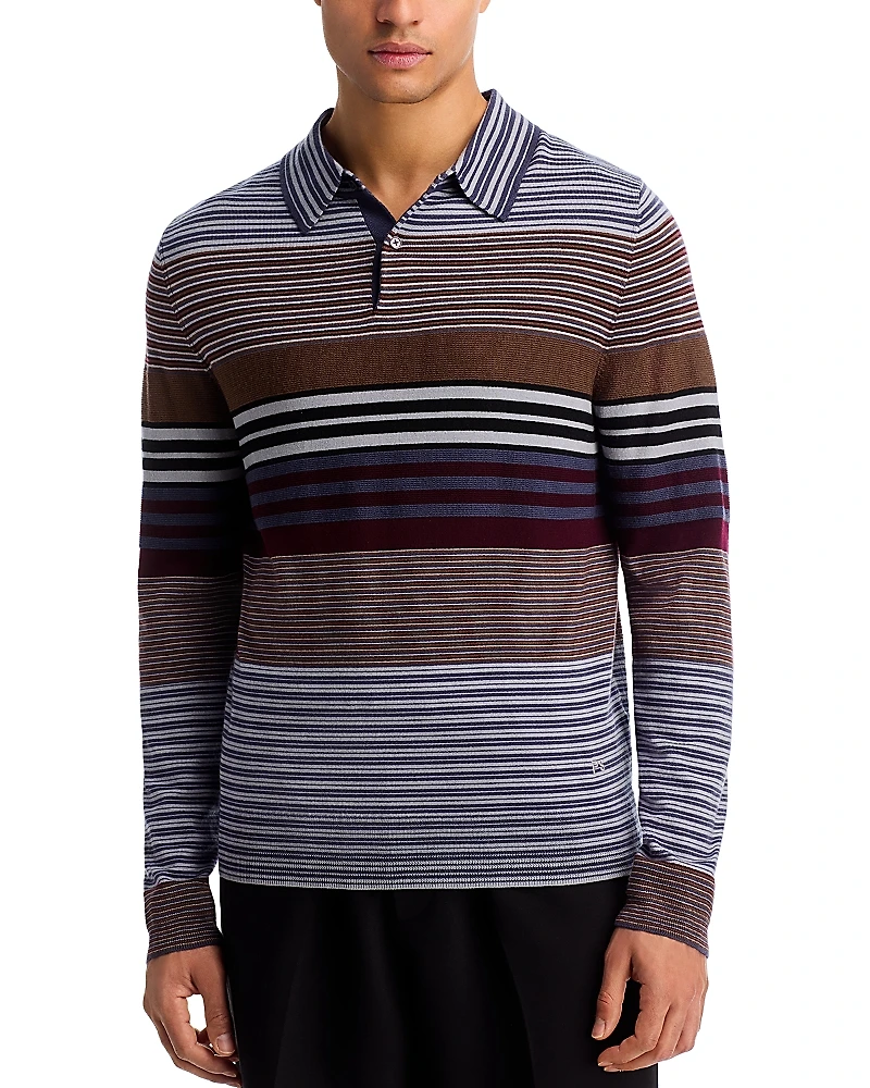 Ps Paul Smith Wool Striped Polo Sweater