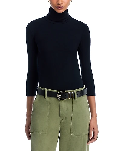 L'Agence Aja 3/4 Sleeve Turtleneck Tee