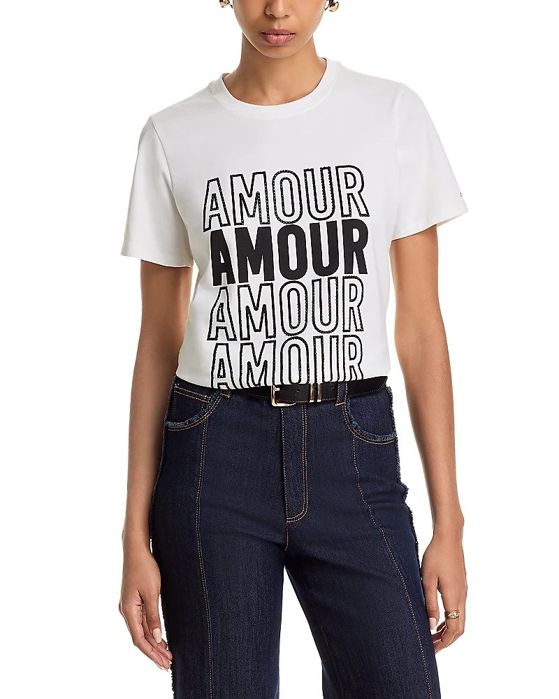 Cinq a Sept Embellished Amour Tee