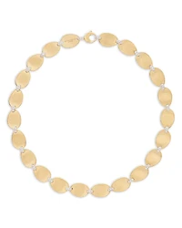 Marco Bicego 18K White & Yellow Gold Lunaria Diamond Textured Link Collar Necklace, 17.75