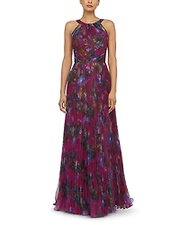 Theia Naveen Pleated Gown