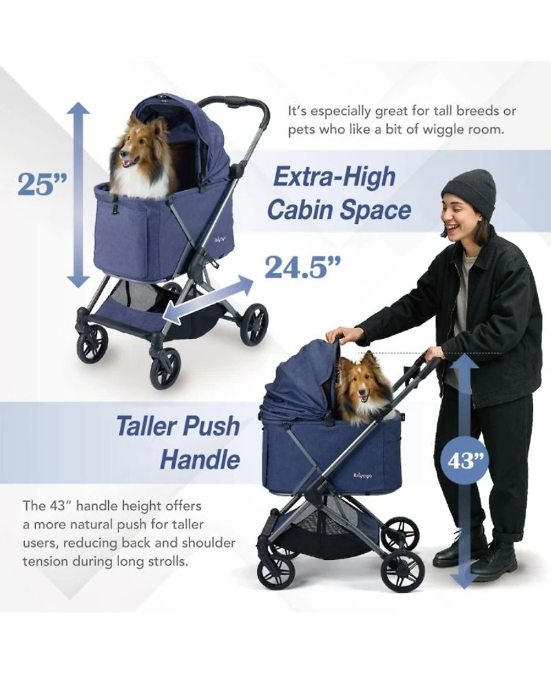 Maxi Deep Carriage with Puncture-Free Rubber Wheels