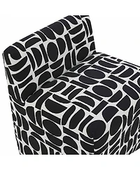 Pippa Geometric Jacquard Weave Stool in Merlot