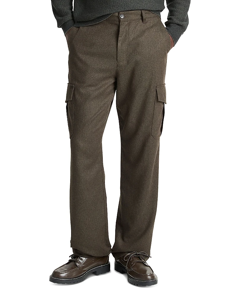 Vince Wool Blend Flannel Louie Cargo Pants