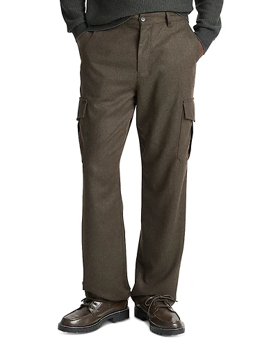 Vince Wool Blend Flannel Louie Cargo Pants