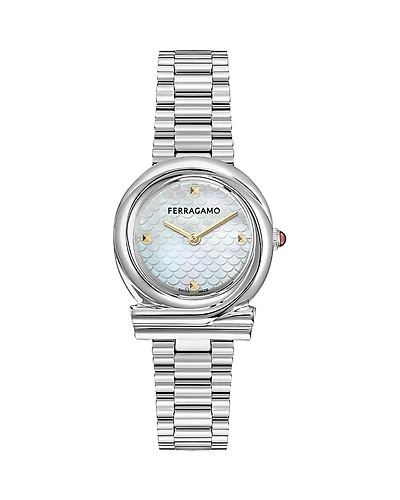 Ferragamo Gancini Twisted Bracelet Watch, 32mm