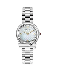 Ferragamo Gancini Twisted Bracelet Watch, 32mm