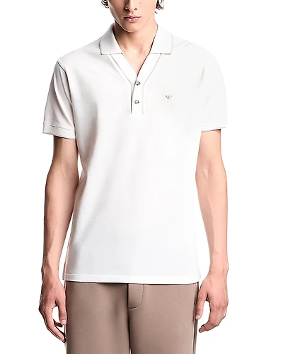 Emporio Armani Contrast Edges Pique Polo Shirt