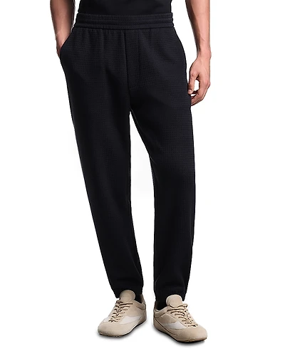 Emporio Armani Woven Effect Jacquard Motif Jogger Pants