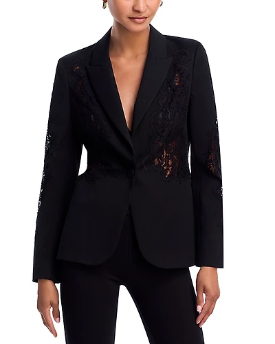 L'Agence Clementine Lace Applique Blazer