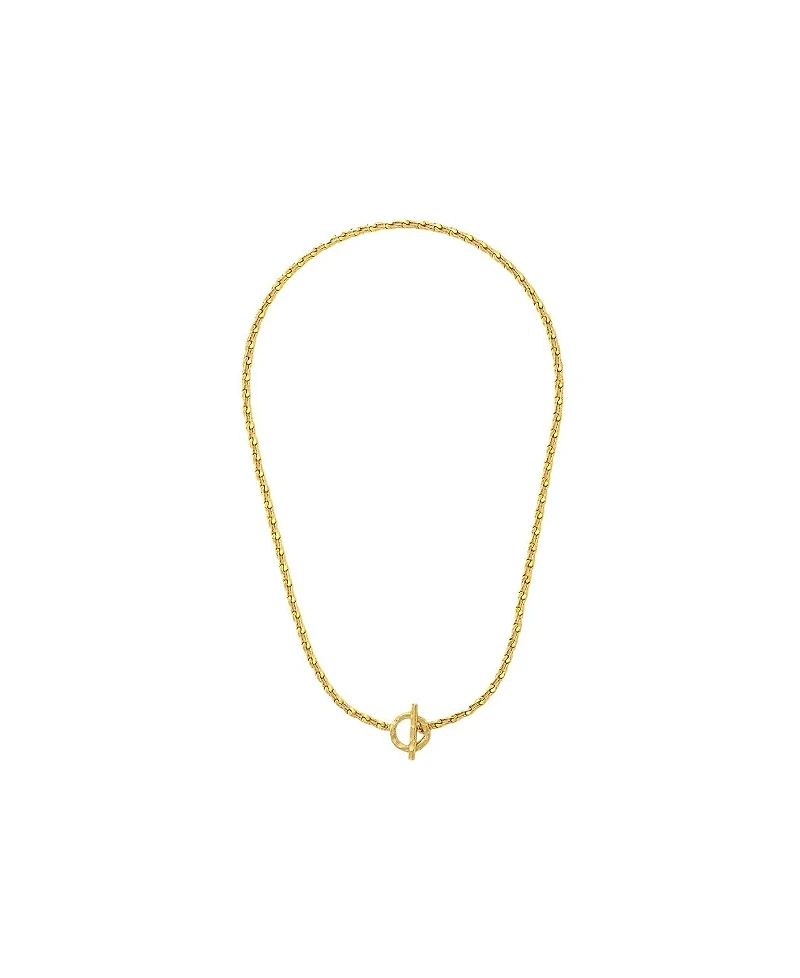 Ottoman Hands Thea Snake Chain Necklace with T-Bar