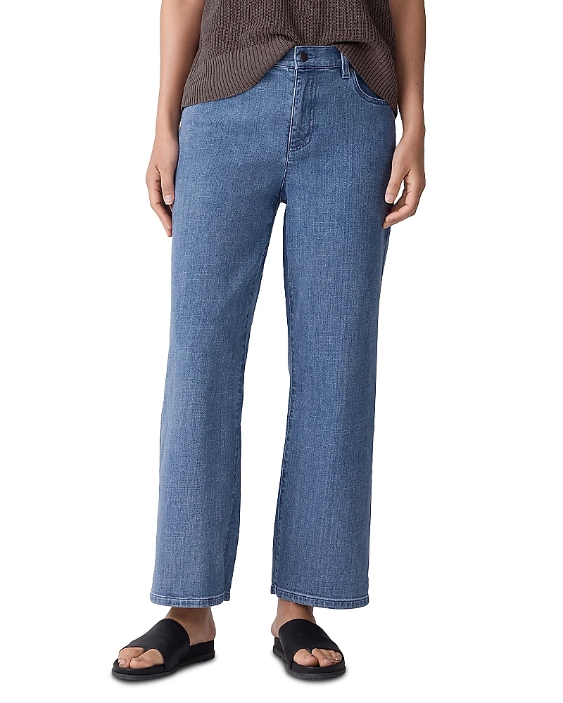 Eileen Fisher High Rise Straight Ankle Jeans