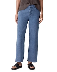 Eileen Fisher High Rise Straight Ankle Jeans