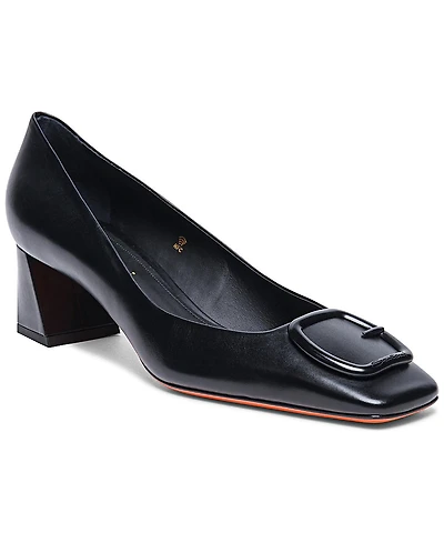Santoni Women's Hasmig Tonal Buckle Leather Pump