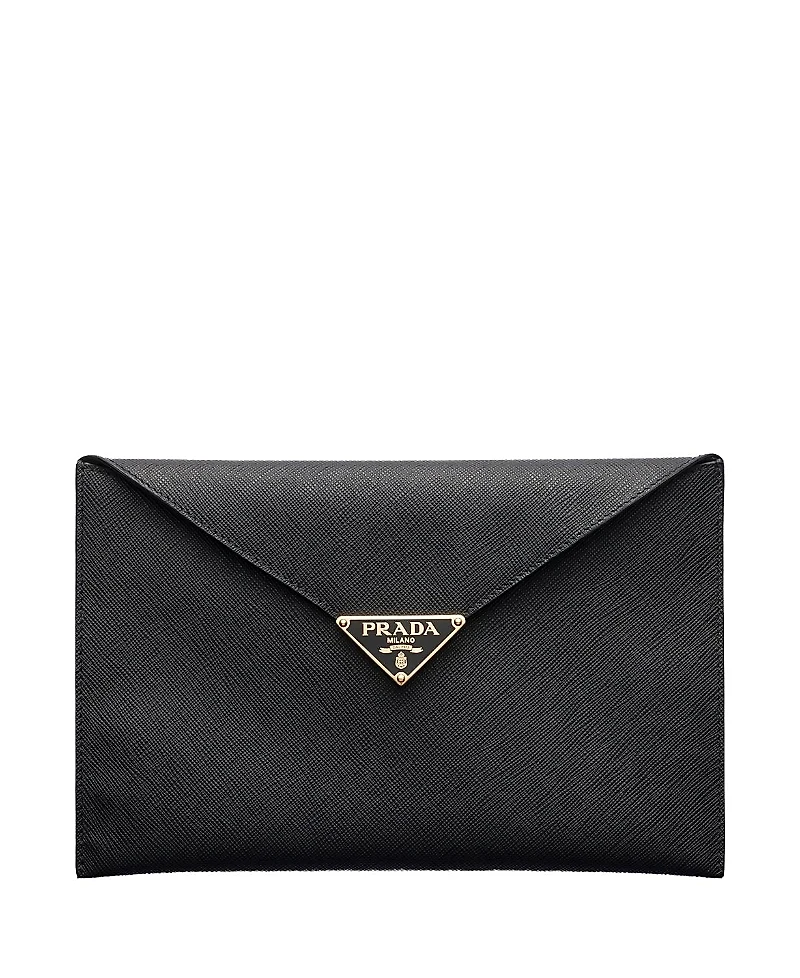Prada Saffiano Leather Envelope Clutch
