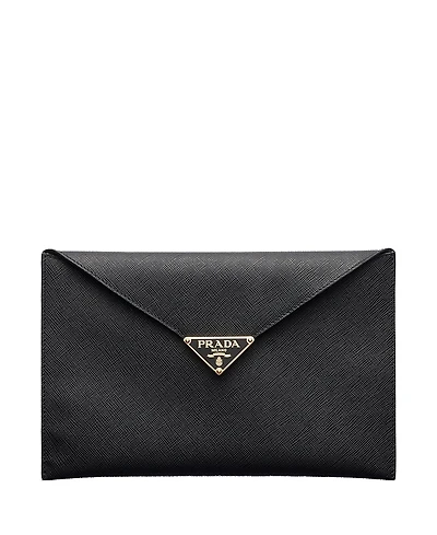 Prada Saffiano Leather Envelope Clutch