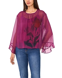 Vince Camuto Crewneck Flutter Sleeve Top