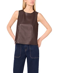 Vince Camuto Faux Leather Tank Top