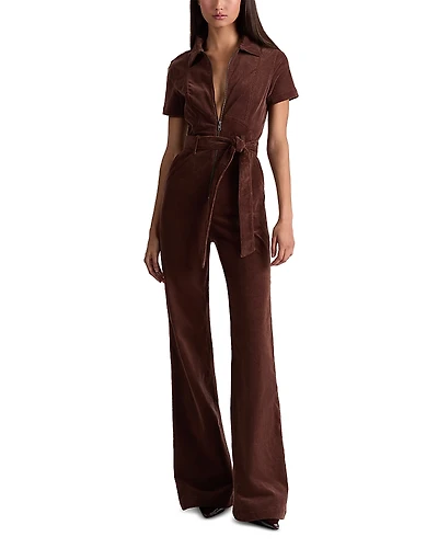 Alice and Olivia Corduroy Wide Leg Jumpsuit