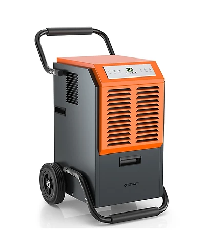 Costway 163 Ppd Portable Commercial Dehumidifier w/Water Tank & Drainage Pipe for Basement