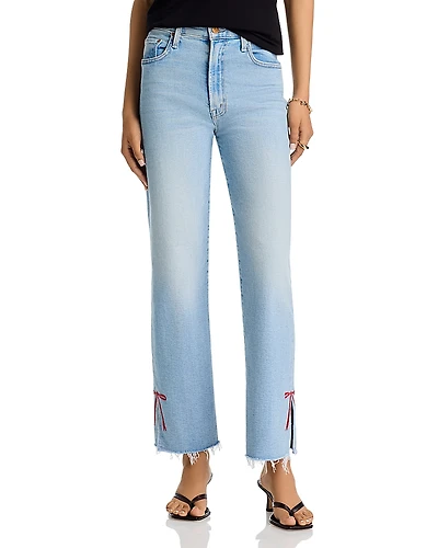 Mother The Rambler Slice Hover Fray High Rise Jeans