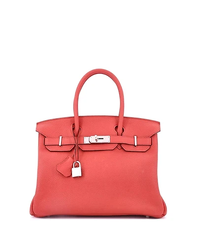 Pre-Owned HERMES Birkin 30 Handbag Clemence with Palladium Hardware