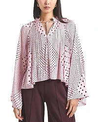 Derek Lam 10 Crosby Claira Printed Satin Top