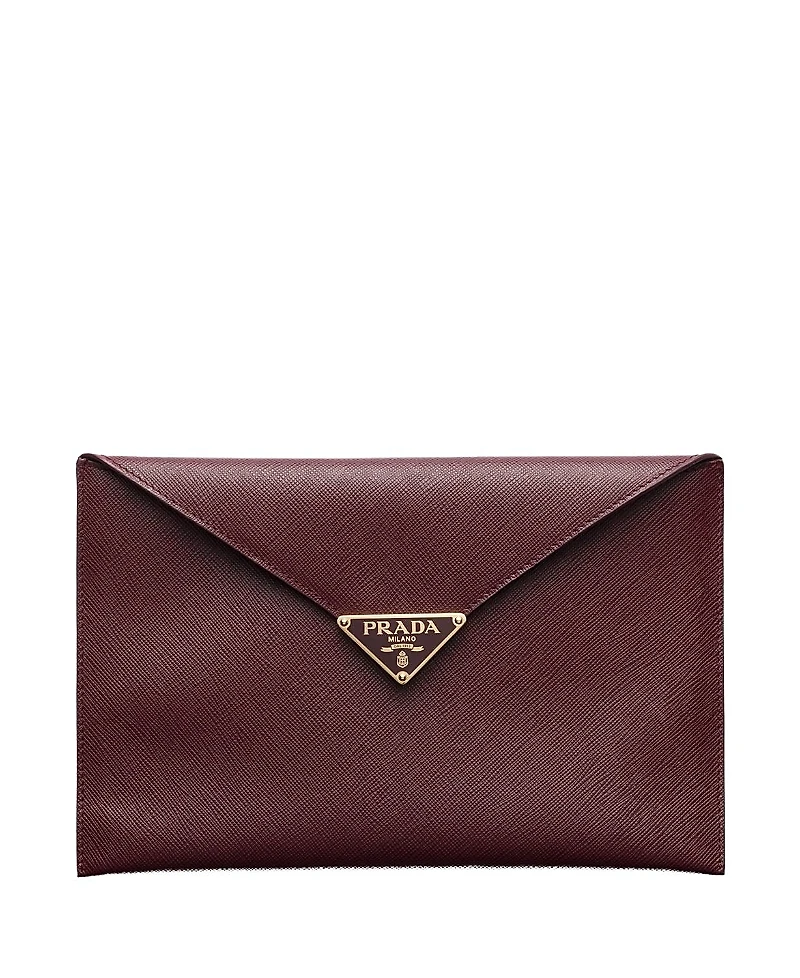 Prada Saffiano Leather Envelope Clutch