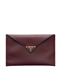 Prada Saffiano Leather Envelope Clutch