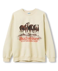 Junk Food Clothing Men's Budweiser Clydesdales Herd Flea Market Fleece Sweatshirts