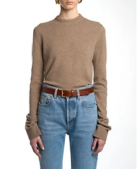 Rectangular Buckle Belt Leather