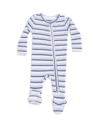 Angel Dear Boys' Striped 2 Way Zipper Footie - Baby