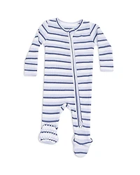 Angel Dear Boys' Striped 2 Way Zipper Footie - Baby