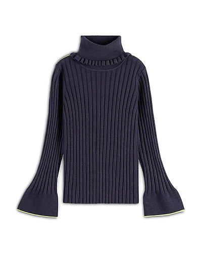 Scotch & Soda Girls' Rolled Neck Rib Sweater - Little Kid, Big Kid