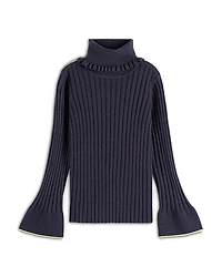 Scotch & Soda Girls' Rolled Neck Rib Sweater - Little Kid, Big Kid