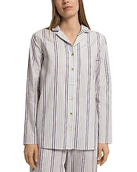 Hanro Long Sleeve Cotton Button Front Sleep Shirt