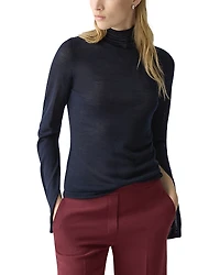 Theory High Neck Slit Sleeve Tee