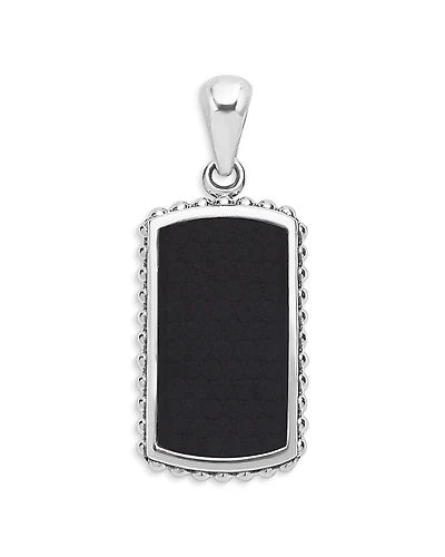 Lagos Men's Sterling Silver Anthem Stone Tag Amulet Pendant