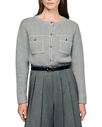 Sandro Castellane Contrast Stitch Cardigan