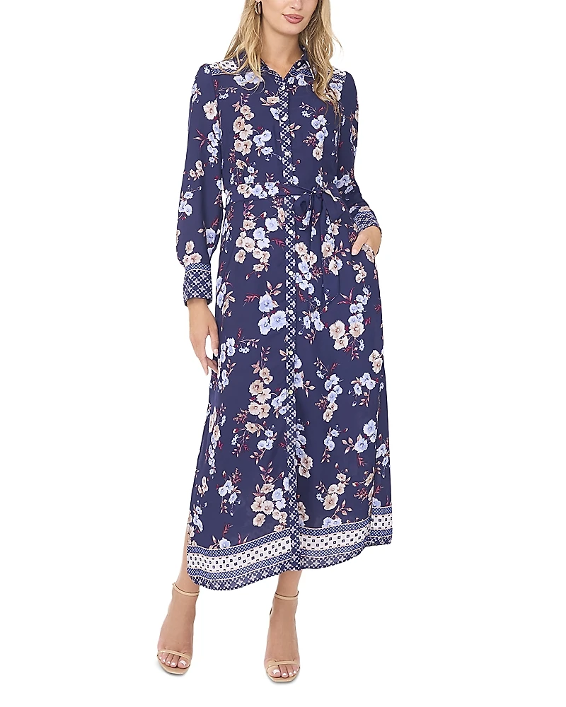 Vince Camuto Long Sleeve Maxi Shirt Dress