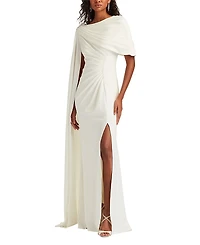 Tadashi Shoji Acadia Shawl Draped Gown